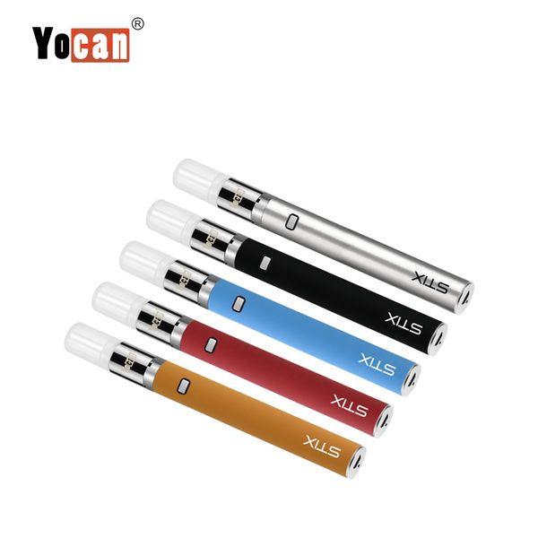 

320mah kit cigarette yocan stix e vape pen kit original juice 5 variable portable battery 0.6ml cartridge pen colors voltage vaporizer imfj
