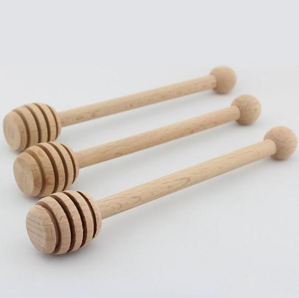 300 teile/los Schnelles verschiffen Holz Rührer Honig Löffel Holz Honig Löffel Stick für Honig Glas Stick Sammeln Verzichten Honig Werkzeug LX4158