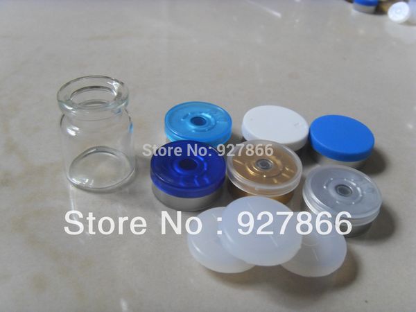 

wholesale- 100sets 5ml clear glass vials + silicone ser +flip off caps, essence glass bottles with crimp neck,100% new