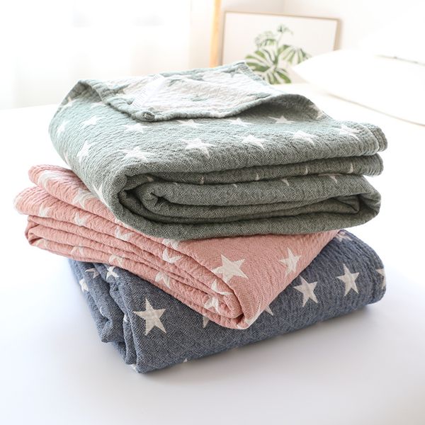 

plaid cotton towel blanket summer thin quilts bedspread plane travel air conditioning blankets soft throw blankets on sofa/bed