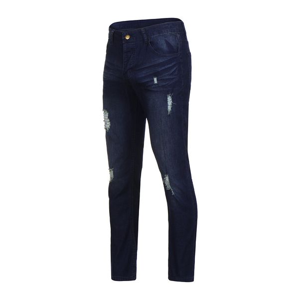 

sunmens skinny stretch denim pants distressed ripped freyed slim fit jeans trousers selling jeans 3l55, Blue