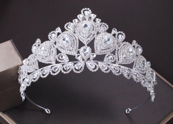 

2018 роскошный блеск театрализованное короны стразы свадебные короны свадебные ук