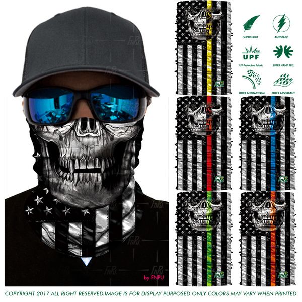 

multifunctional tube face shield usa flag bandana skull scarf upf tube skull face mask shield seamless bandanas, Blue;gray