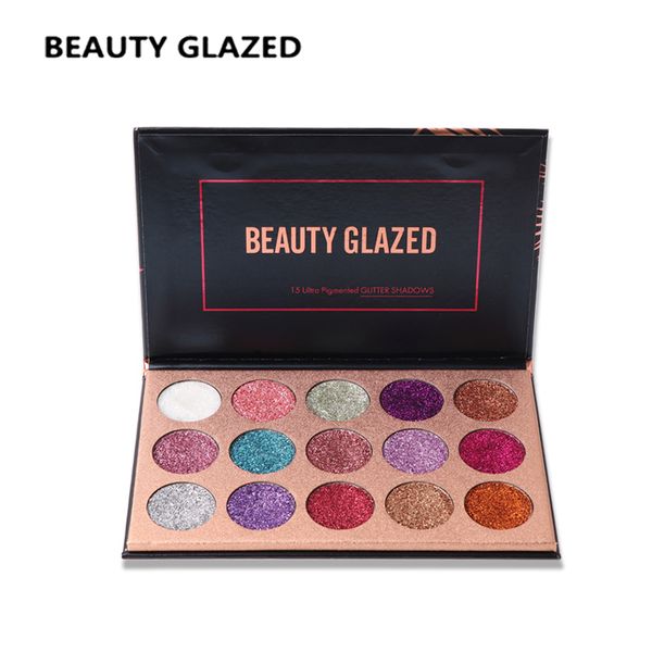 

beauty glazed colorful eyeshadow palette long-lasting eye shadow easy to wear eyeshadowsshimmer natural makeup palette 15 colors