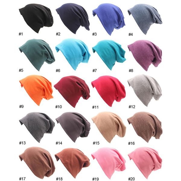 

2018 women knitted beanies caps street hip hop casual hats for men women solid color cotton men skullies beanies