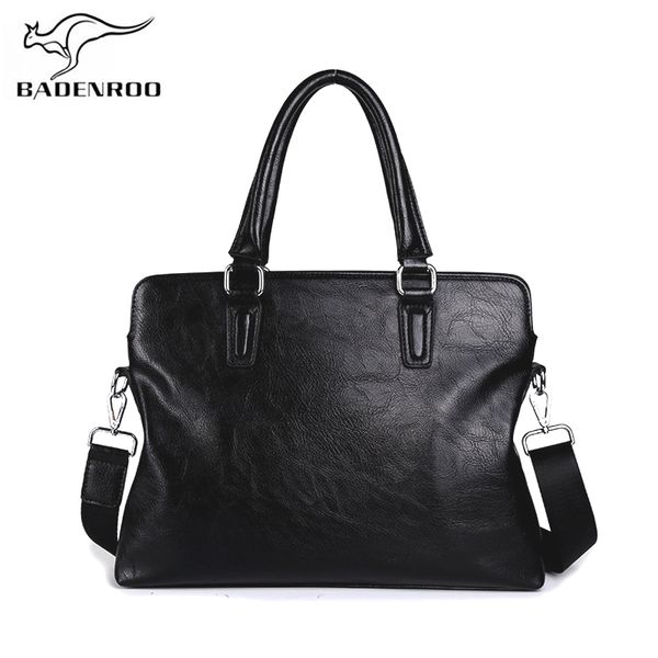 

badenroo new leather male bags fashion men handbags brand business briefcase tote lapbag casual man shoulder crossbody bags