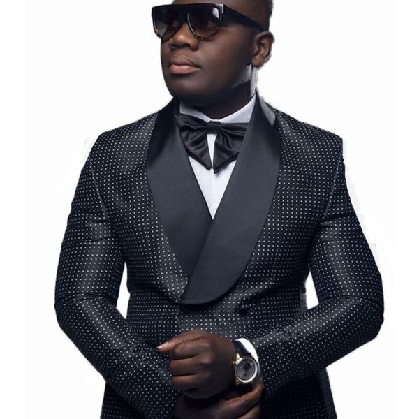 

groom suits 2018 new arrival wedding mens black and white suits with pant mens double-breasted 2-piece fit slim prom party, White;black