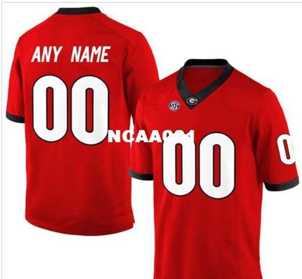 

custom mens,youth,women,toddler,georgia bulldogs personalized any name and number any size stitched college jersey, Black;red