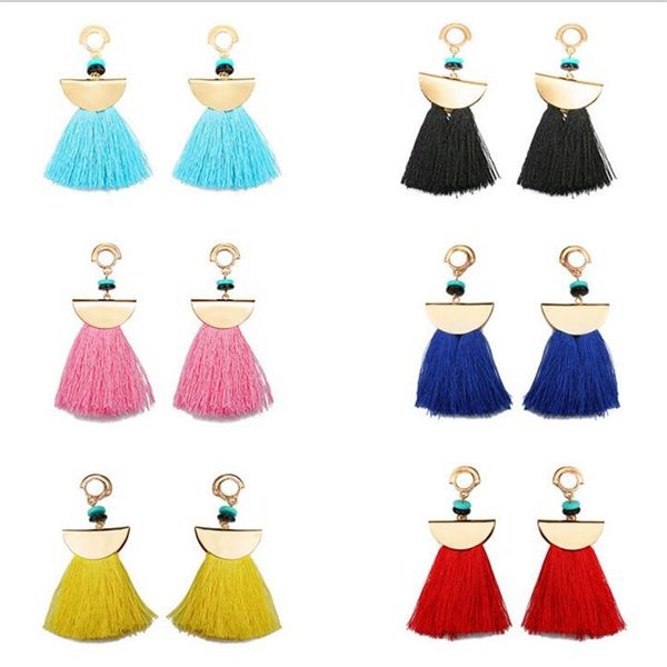 

wholesale long tassels earrings for women drop brincos bijoux boucle d'oreille fashion jewelry summer earring new 2018, Silver