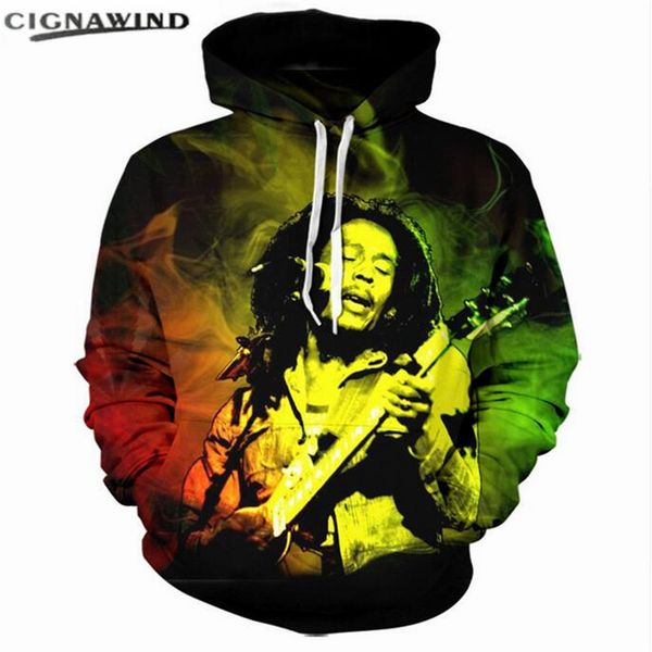 

fashion mens hoodies streetwear men women 3d hip hop sweatshirts reggae star bob marley print hoodie casual hoody pullovers, Black