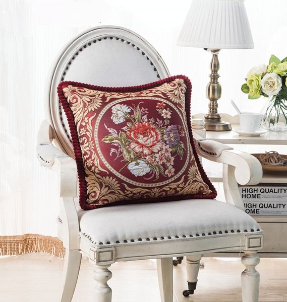 European Style Fashion Floral Plant Printed Polyester Pillows Sofa