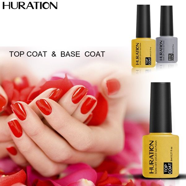 

huration 8ml primer soak off base led uv lamp gel nail polish base coat wipe transparent color lacquer gel polish, Red;pink