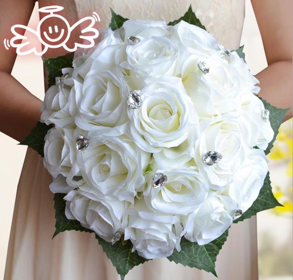 

rose simulation flowers, bride holding flowers, milk white wedding gifts, holiday gifts