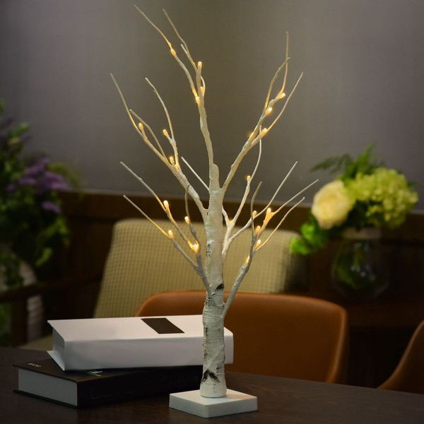 2019 60cm Height Silver Birch Led Light Modern Indoor Tree Lamp