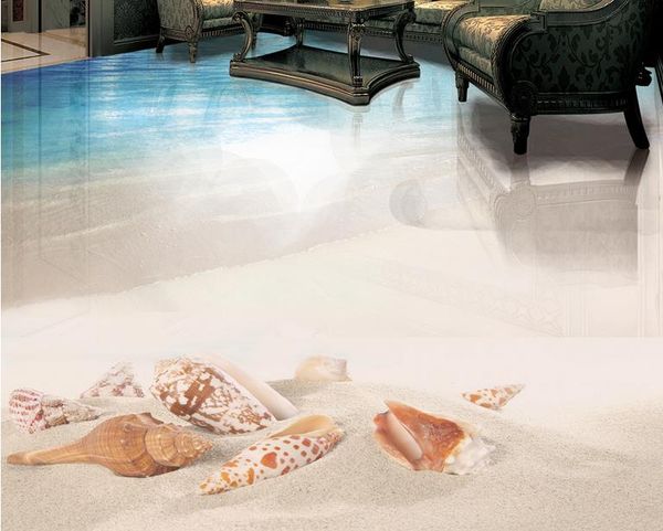 

beach ocean морских звезд раковины камень ванной 3d пол из пвх самоклеящаяся полы