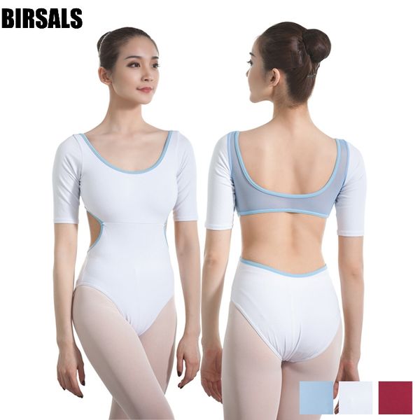 

ballet leotard for women short sleeve comfortable ballet practice dance costume summer white gymnastics leotardcs0704, Black;red