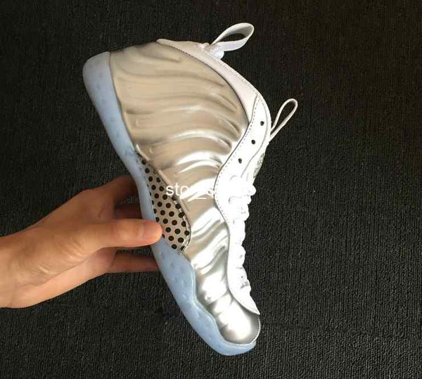 

2018 new penny hardaway basketball shoes for men white silver sports sneakers foam one mens trainers foams shoes size us 7-13