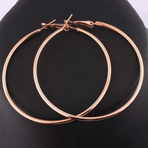 

personality super big circle earrings boho style vintage alloy silver and gold-color round loop hoop earrings party jewelry, Golden;silver
