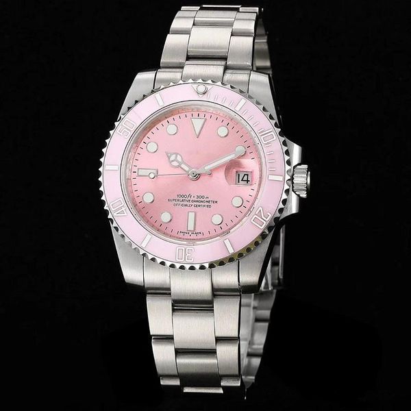 

luxury watches stainless steel bracelet new pink dial & ceramic bezel men's watch 116610 40mm mechanical automatic men's wristwatc, Slivery;brown