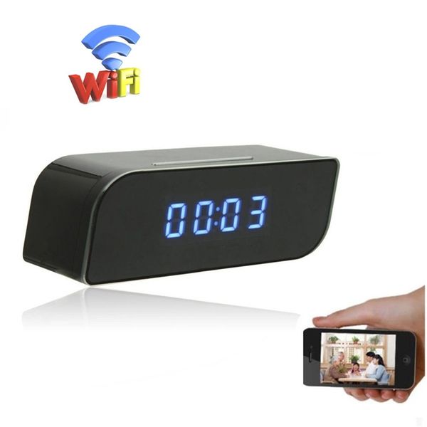 1080p Hd Wifi Alarm Desk Clock Digital Clock Camera Wireless Nanny