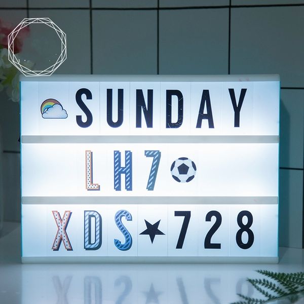 

led diy luminous letter lightbox creative modeling hand lamp home wedding room party supplies light box wall decor 30ml jj