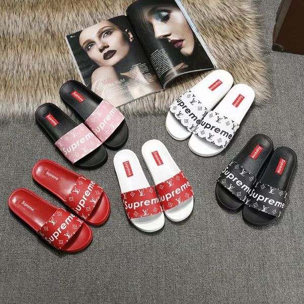 

2018 luxury sandals men and women fashion slippers designer beach shoes Ladies leather flip-flops brand Boys and girls Slippers Good qualit