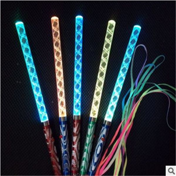 Terzo flash stick LED bolla acrilica colorato asta elettronica puntelli atmosfera festa da concerto