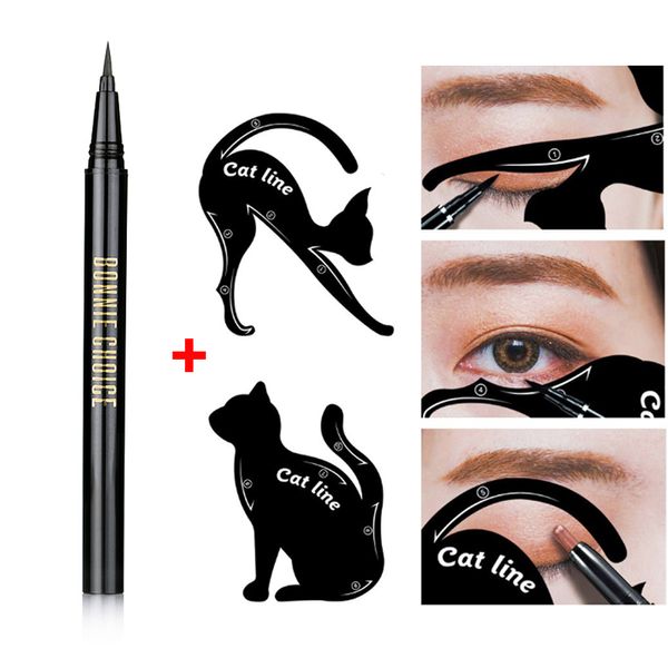 

bonnie choice eye liner black natural liquid eyeliner pen long-lasting waterproof eyeliner stamp tool cosmetic make up tools