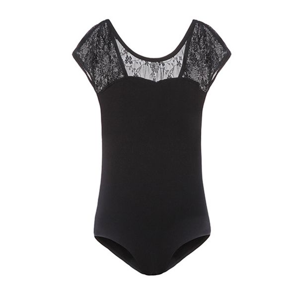 

leotard cotton lace ballet leotard sweetheart dance for girls, Black;red