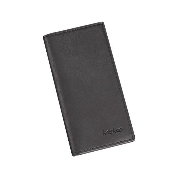 

hashuo men multi-functional ultra-thin long paragraph matte skin multi-card wallet holding bag 18.5 * 9.5 * 1cm, Black
