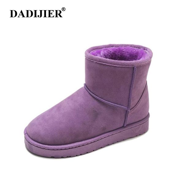 

dadijier snow boots man 2018 casual classic students light board foundation purple warm thick cotton boots wyq253, Black