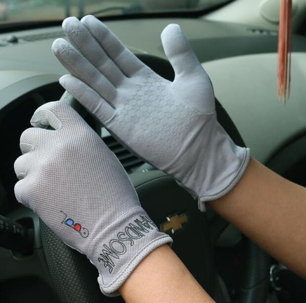 

men' spring summer thin driving gloves summer sunscreen thin full palm touch screen gloves male slip-proof sports glove r384, Blue;gray