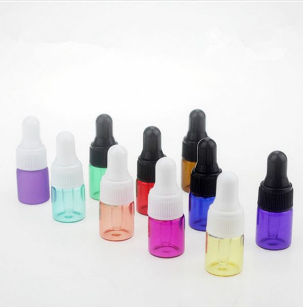 

1ml mini empty dropper bottle portable aromatherapy esstenial oil bottle with glass