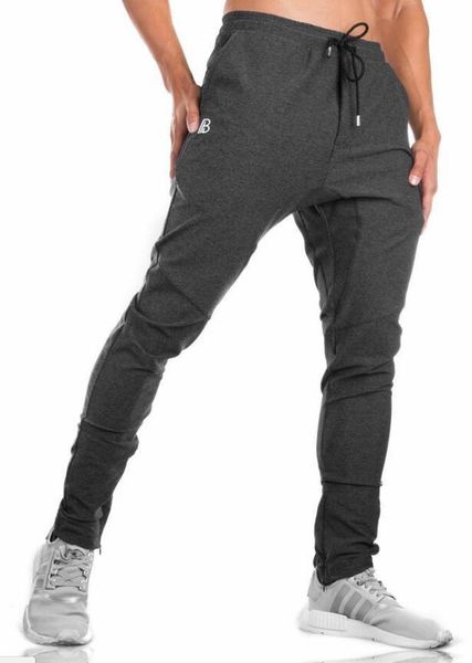 

autumn winter men sports running pants joggers loose straight/skinny active pants gym workout jogging trousers, Black;blue