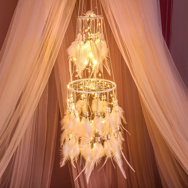 

indian dream catcher ornaments wind chimes girl heart forest dream network creative girls bedroom room decoration pendant