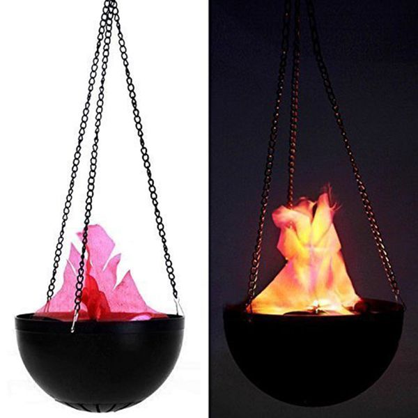 

2016 halloween electronic magic hanging flame simulation lamp halloween party decorative brazier fire lamp supply