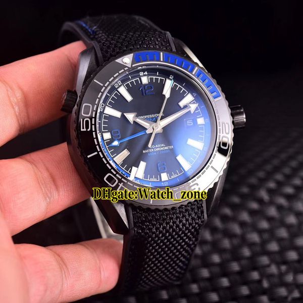 

6 color 45mm planet ocean 600m gmt 215.92.46.22.01.002 black dial japan miyota automatic mens watch pvd black ceramic bezel gents watches, Slivery;brown