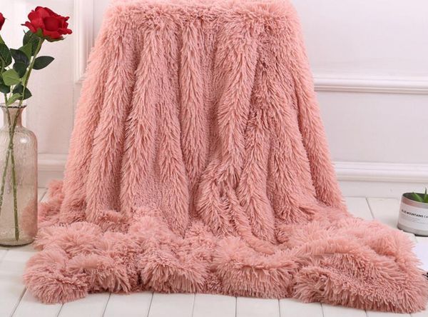 Super Macio Longo Shaggy Quente Plush Fannel Cobertor Soffte Cloud Throw Qulit Cobertores De Viagem De Cobertor De Pele Do Falso Co ...