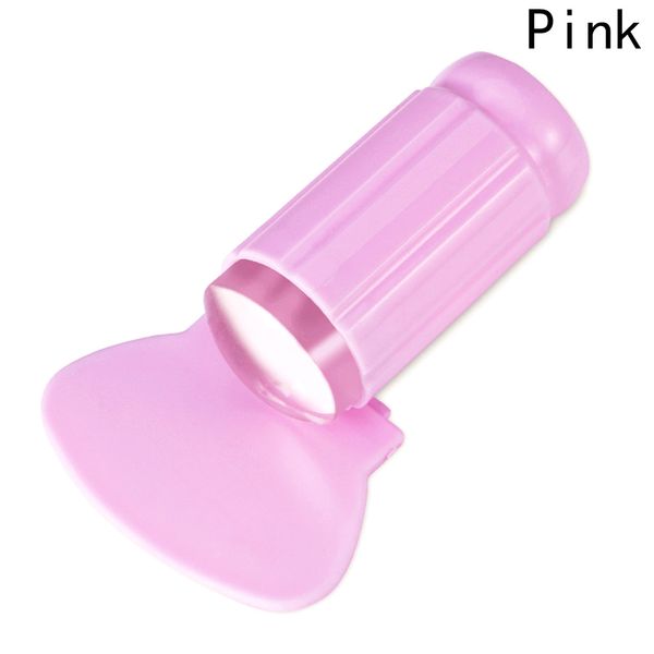 

clear jelly nail art stamper pretty transparent crystal clear silicone nail art stamper & scraper, White