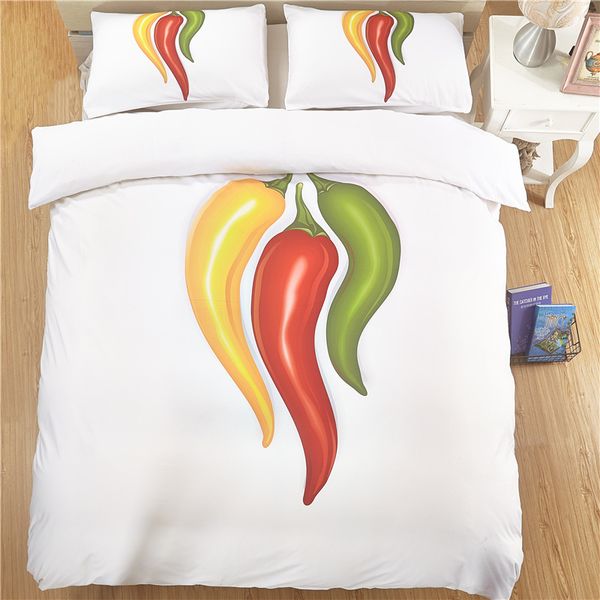 

cartoon fruit vegetable duvet cover set soft printed polyester bedding suite fashion lovely simple bedroom suite