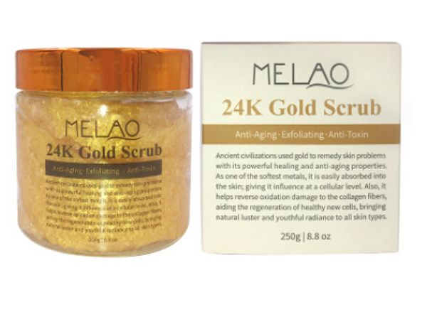 

body scrubs 24k gold clean face back skin pore blockage contraction