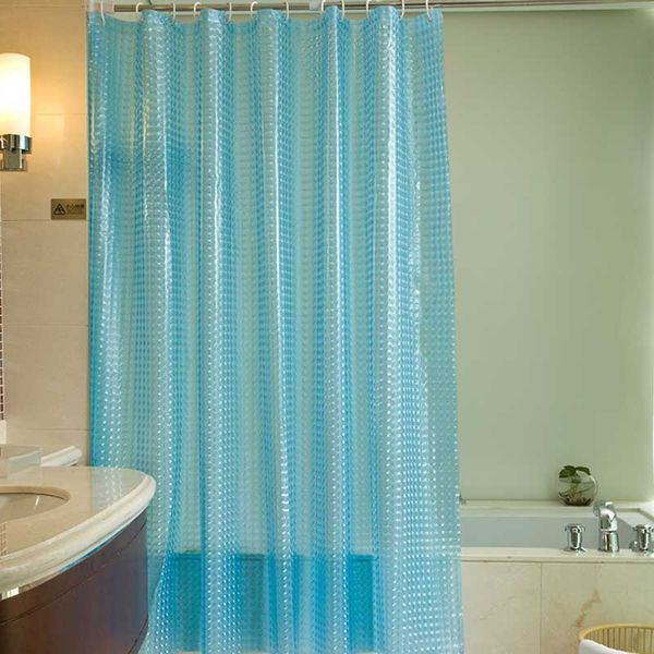 

3d shower curtain cube waterproof mildew bathroom curtains sanitary bath partition transparent thickened water retaining curtain