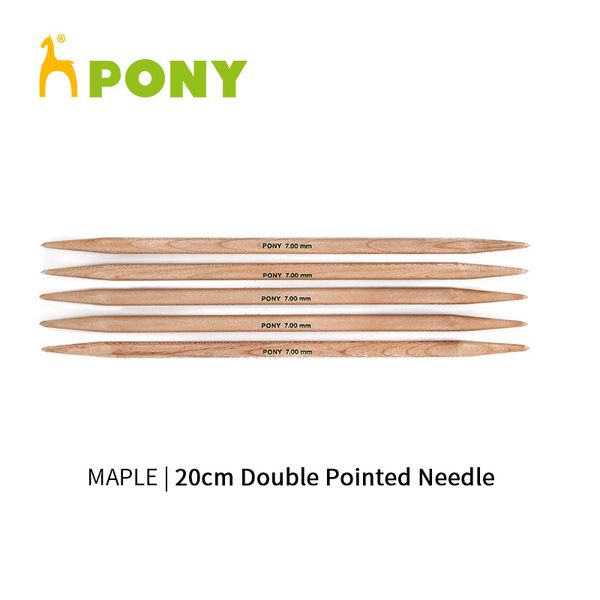 

1 set maple 20 cm double pointed knitting needle, Black