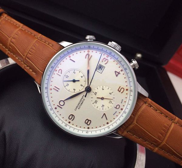 

Черная кожа класса люкс Top Brand Fashion Механические мужские из нержавеющей стали Золотые автоматические часы с автоподзаводом