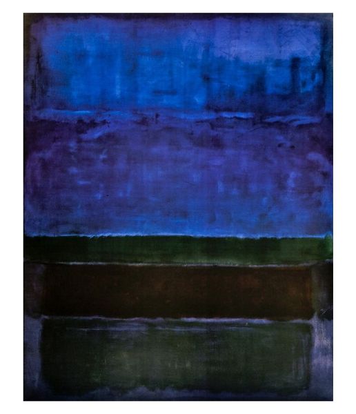 

mark rothko blue green and brown abstract art oil painting handpainted & hd print wall art on canvas home decor g221