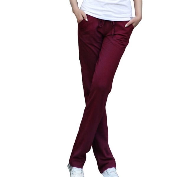 

new arrived solid trousers autumn drawstring full length women pant loose pants ladies dance elastic harem pants plus size l011, Black;white