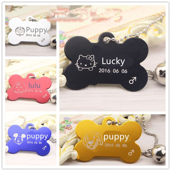 

anti-lost personalized engraving text dog tag engraved dog cat tag identification customized name address telephone