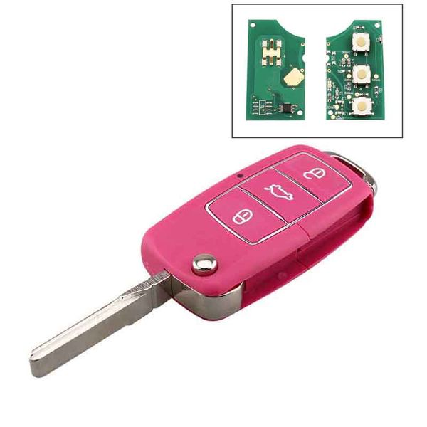 

3 colour car remote key for vw golf plus jetta touran tiguan eos sirocco jetta 2003-2011 1k0959753g 753g keys id48chip