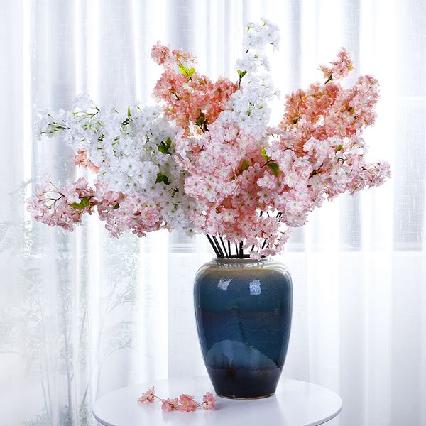 

искусственный шелк cherry blossom flower branch поддельные sakura дерево стволовые event свадьба искусственные декоративные цветы