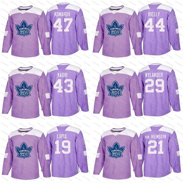 

2018 Fights Cancer Jersey 31 Frederik Andersen 22 Nikita Zaitsev 46 Roman Polak Mens Womens Youth Toronto Maple Leafs Custom Hockey Jerseys